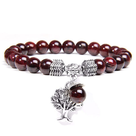 Garnet Tree of Life Bracelet