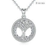 Silver Celtic Knot Tree of Life Necklace 
