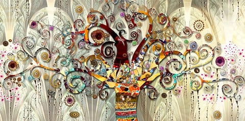 Tree of Life Painting Sacred Tree Abstract Klimt 