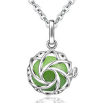 Chinese Jade Lotus Flower Tree of Life Necklace 