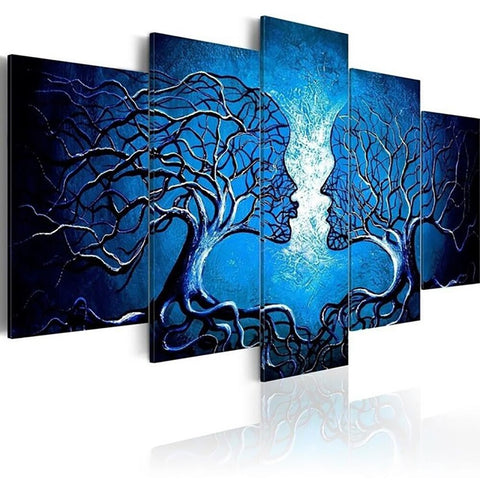 Blue Spiritual Love Tree of Life Painting
