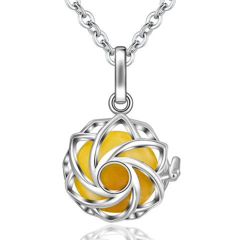 Tree of Life Necklace Lotus Flower Solar Jewel 