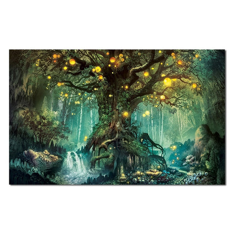 Mysterious Tree of Life Painting