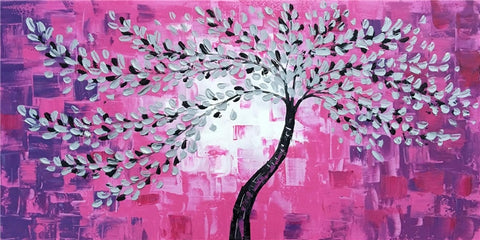 Pink Tree of Life Painting